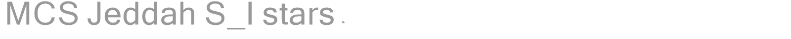 MCS Jeddah S_I stars. font preview